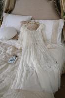 Camisones largos de encaje blanco con bordado vintage para mujer, ropa de dormir de manga larga de princesa retro, vestido de vacaciones de otoño y primavera - details 21