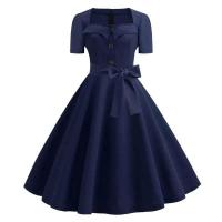 Elegante Vestido de Verano para Mujer Vintage 2025 Estilo Retro de los 50s 60s - details 16