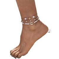 Tobillera decorativa con dijes de estrella de mar y concha estilo bohemio para mujer, regalos para novia, tobillera con cuentas de moda para vacaciones en la playa, elegantes accesorios de moda para uso diario - details 0