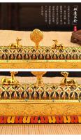Quemador de incienso de hilo de ciervo doble, pintura hecha a mano, suministros tántricos tibetanos dorados, ocho auspiciosos para dormir - details 4