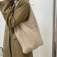 Bolso De Hombro Vintage Tejido Con Agujeros Para Mujer Gran Capacidad Bolso De Compras Bohemio Veraniego Para Playa Y Viajes - details 19