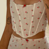 BUNO-Conjuntos de vestidos para mujer, 2 piezas, sin mangas, Tops cortos sexys, conjunto de falda, nuevo Y2K, dulce, lindo, elegante y elegante, traje de fiesta y playa para mujer - details 11