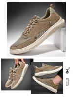Zapatillas de deporte de cuero para hombre, zapatos informales para caminar al aire libre, fondo suave para las cuatro estaciones - details 23