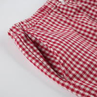 BUNO-Pantalones cortos con estampado de cuadros Vintage para mujer, pantalones cortos elásticos de cintura baja con botones frontales, Boxers, ropa de calle, Mini pantalones cortos a cuadros de tiro bajo - details 19