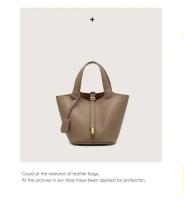 Nuevo bolso tipo cubo con estampado de lichi, bolso de mujer, bolso Picotin, mochila de lujo de alta gama - details 7