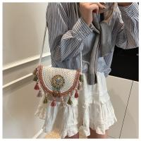 Bolsos Tejidos a Mano Nuevos Bolsos de Paja de Verano Estilo Étnico con Flecos - details 17