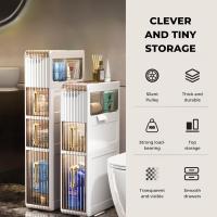 Mueble auxiliar de baño con ruedas y cajones. Gabinete de Almacenamiento Estrecho. Armario Lateral Impermeable para Toallas de Baño. Armario auxiliar de baño. Cajonera móvil. - details 2