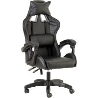 Silla de Gaming Azul y Negra, Silla Ergonómica de Oficina con Respaldo Regulable de 90 °   un 120 ° , con reposacabezas, reposabrazos y soporte lumbar. Rotación omnidireccional de 360° ° - details 34