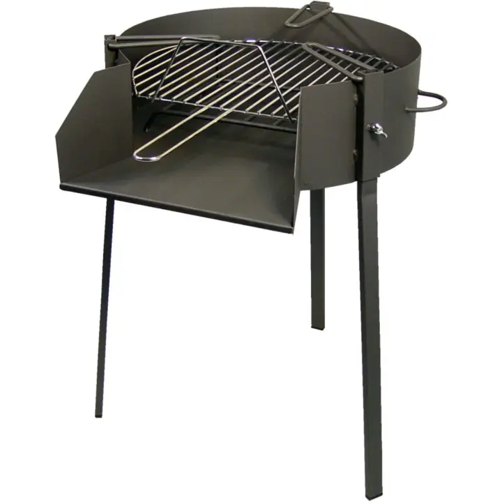 Barbacoa redonda con soporte para, diámetro 70 x 75 cm - 1