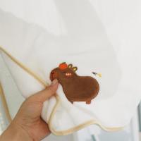 Toalla suave con diseño de capibara, toalla de baño más gruesa súper absorbente, bonita toalla facial Kawaii para baño - details 3