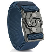 Nuevo estilo Cinturón informal de punto para hombre Diseño innovador de desmontaje rápido, cinturón táctico con hebilla de aleación, estilo informal para exteriores, desplazamientos, informal - details 19