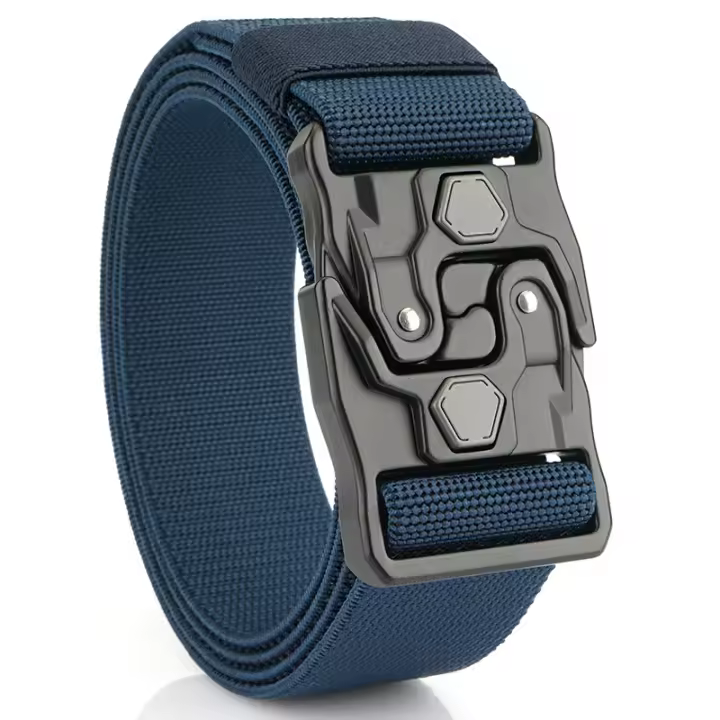 Nuevo estilo Cinturón informal de punto para hombre Diseño innovador de desmontaje rápido, cinturón táctico con hebilla de aleación, estilo informal para exteriores, desplazamientos, informal - 1