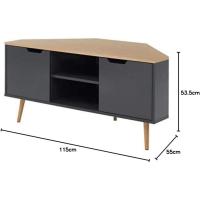 Mueble de TV, Madera de ingeniería, Roble y Gris Antracita, L115cm - details 6