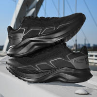 Zapatillas de correr transpirables con suela de goma para hombre, moda, gris - details 4
