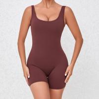 Mono Deportivo para Mujer, peleles, mono Deportivo para correr, entrenamiento de una Pieza para Yoga, Pantones cortos sin espalda, Pelele de Realce - details 1