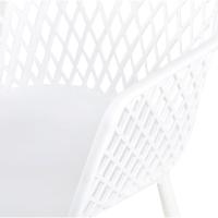 Juego de 4 sillas de jardín con reposabrazos, sillas de jardín con reposabrazos, sillas reclinables, sillas de jardín, 120 kg, color blanco - details 5