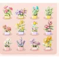 Bloques de Construcción de Cactusas Flor Eterna Bonsái Árbol Jardines Románticos Ladrillos DIY - details 5