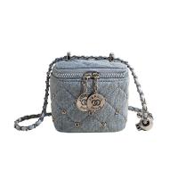 Nuevo bolso de mezclilla para mujer Xiaoxiangfeng diamante cadena caja temperamento versátil bolso de hombro bolso versátil de moda - details 1