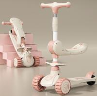 Patinete para Niños 3 en 1 Patinete con LED Parpadeante Manillar Ajustable Asiento Desmontable - details 1