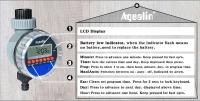 Controlador de Riego Automático Aqualin Garden Pantalla LCD, Temporizador de Agua, Sensor de Lluvia, Impermeable para el Hogar Sistemas de Riego y Tubos de Jardín - details 11