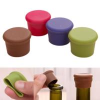 Tapón de silicona para vino, selladores de mantenimiento fresco de bebidas y cerveza, accesorios de Bar, cierres de champán, tapa de botella de vino sin fugas, 1/6 piezas - details 1