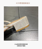 Sandalias de Dama de Estilo Hadas con Diamante Llamativo Tacón Alto, Tamaño Pequeño y Grande, Piso Plano - details 7