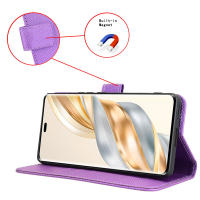 Phone Case for HONOR Magic7 Lite 5G PU Wallet Case Card Slots Magnetic Clasp Stand Full Protection Cover - details 1