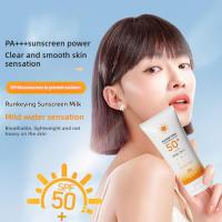 SPF50+ protector solar Facial crema solar Control de aceite bloqueador solar crema protectora de la piel crema hidratante antienvejecimiento brillante - details 6