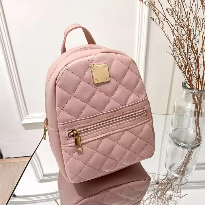Mochila Casual Diamond Pequeña Mochila Doble Bolsa Teléfono - 1