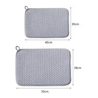 Estera de secado de platos de cocina en el gabinete, esteras de secado, mantel de mesa absorbente de microfibra, almohadilla de secado de drenaje antideslizante resistente al calor - details 2