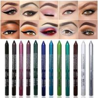 Juego de 14 Lápices Delineadores de Gel de Ojos, Sombras de Ojos Nacaradas, Resistentes al Agua, No se Manchan - details 0