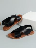 Sandalias de playa con correa ancha a la moda para mujer, planas cruzadas de gran tamaño, 43 - details 16
