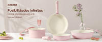 CAROTE Juego de Ollas y Sartenes, Juego de Utensilios de Cocina Antiadherentes con Mango Desmontable, 15pzas Juego de Utensilios de Cocina de Inducción Antiadherentes con Mango Desmontable, Juego de Utensilios de Cocina para RV, Apto para Horno - details 8