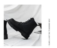 Hombres Botas De Herramientas De Locomotora Negra Botas De Cuero Informales Impermeables De Cuero Suave De Caña Alta - details 10
