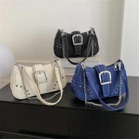 Bolso Retro Simple para axila, bolso de hombro informal de tendencia a la moda, bolso cruzado con textura informal de lona para mujer - details 17
