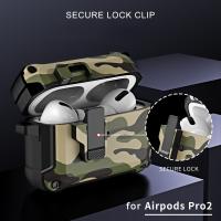 Funda con cierre de seguridad para Airpods Pro 2, accesorios de camuflaje con interruptor, cubierta a prueba de golpes para auriculares, 2023, 2022 - details 1