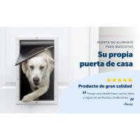 Su propia puerta de casa. Pueta de aluminio para mascotas.