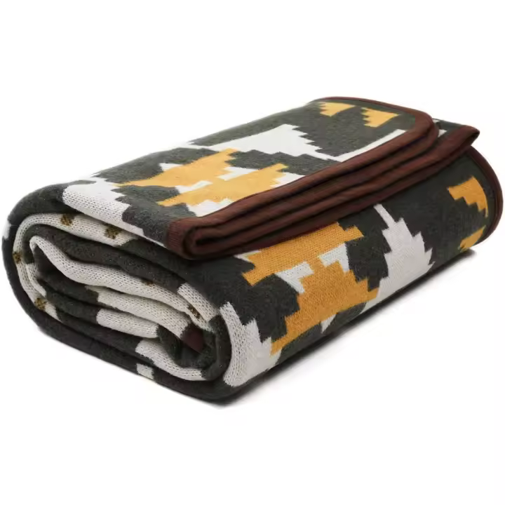 Manta de Lana de Merino ACUSHLA 160 x 220 cm, Reversible, para Sofá, Cama, Oficina - 1