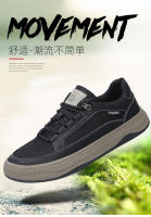 Nuevos zapatos de hombre, zapatos de malla de cuero con plataforma transpirable para hombre, zapatos deportivos y de ocio. - details 2
