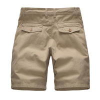 Novedad de verano, pantalones cortos Cargo 100% de algodón para hombre, moda de Color sólido, múltiples bolsillos, pantalones cortos holgados informales de marca para hombre - details 5