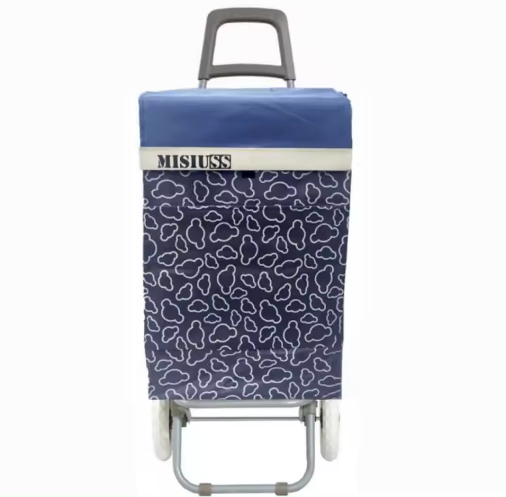 Carrito de Compras Plegable Ligero Resistente con 2 Ruedas, Capacidad de Carga de 48 Litros - 1