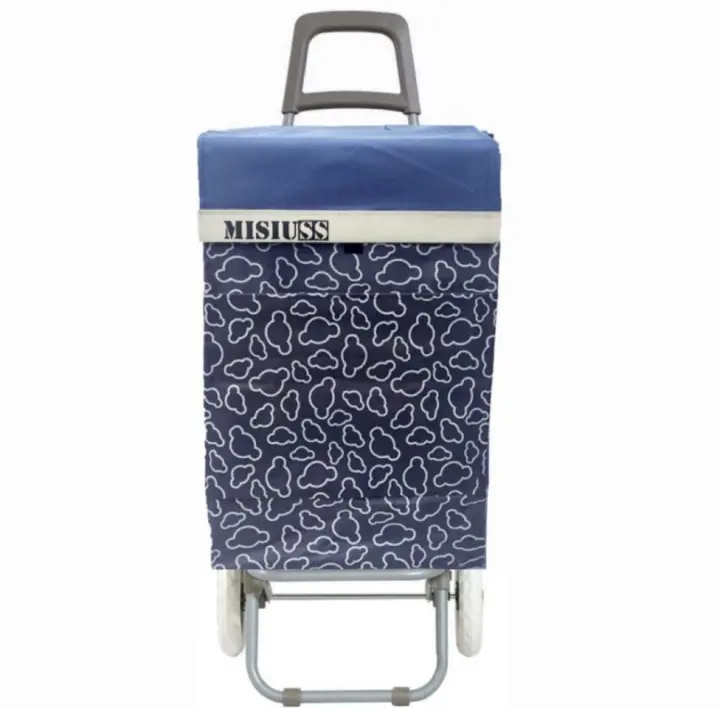 Carrito de Compras Plegable Ligero Resistente con 2 Ruedas, Capacidad de Carga de 48 Litros - 1