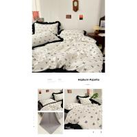 Conjunto de Cama de Algodón Tejido Nube Borde Sombrero de Cama de Cuatro Piezas - details 19