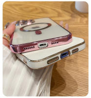 Funda de teléfono de carga inalámbrica magnética chapada de lujo para iPhone 13, 12, 11 Pro Max, funda de TPU suave, Protector de lente, accesorios de teléfono - details 5