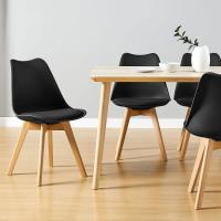 Sillas de comedor, diseño clásico, vintage, nórdico, sillas para comedor, cocina, salón, negro - details 3