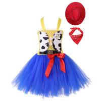 Conjuntos de disfraces de vaquera para actuación, vestido tutú de dibujos animados para niñas, cosplay, ropa de fiesta de carnaval - details 2