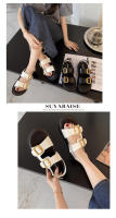 Sandalias de plataforma con suela gruesa, casuales, de verano, con doble fila de hebilla metálica para mujer - details 9