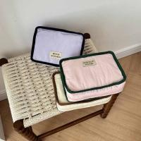 Bolsa de cosméticos portátil de Color contrastante, billetera de estilo coreano, monedero de Color sólido, bolsa de almacenamiento de pañuelos sanitarios suave y ligera - details 12