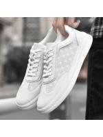 Zapatos Casuales para Hombre Auténtica Piel de Vaca, Baja Altura, Negro Puro, Moda, Zapatillas Deportivas - details 1
