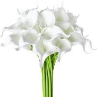 Ramo de Jazmín Blanco de Tacto Real 5 Piezas de Flores Artificiales para Boda, Despedida de Soltera, Decoración de Hogar - details 0
